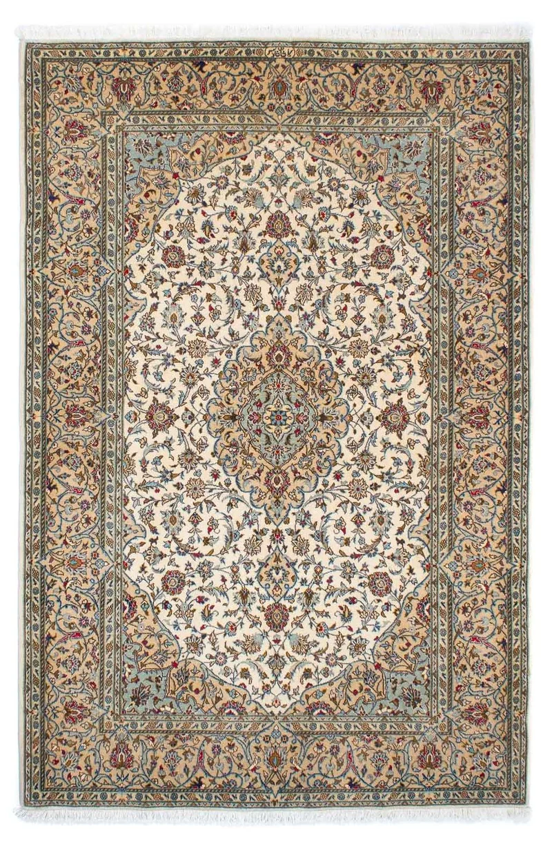 Keshan Teppich 142x216cm - Perserteppich - beige