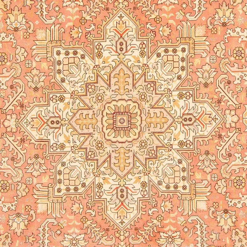 Täbriz - 50 Raj Teppich 200x301cm - Perserteppich - hellrot