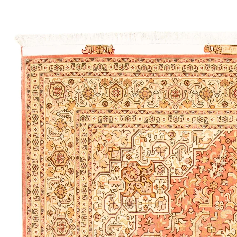 Täbriz - 50 Raj Teppich 200x301cm - Perserteppich - hellrot