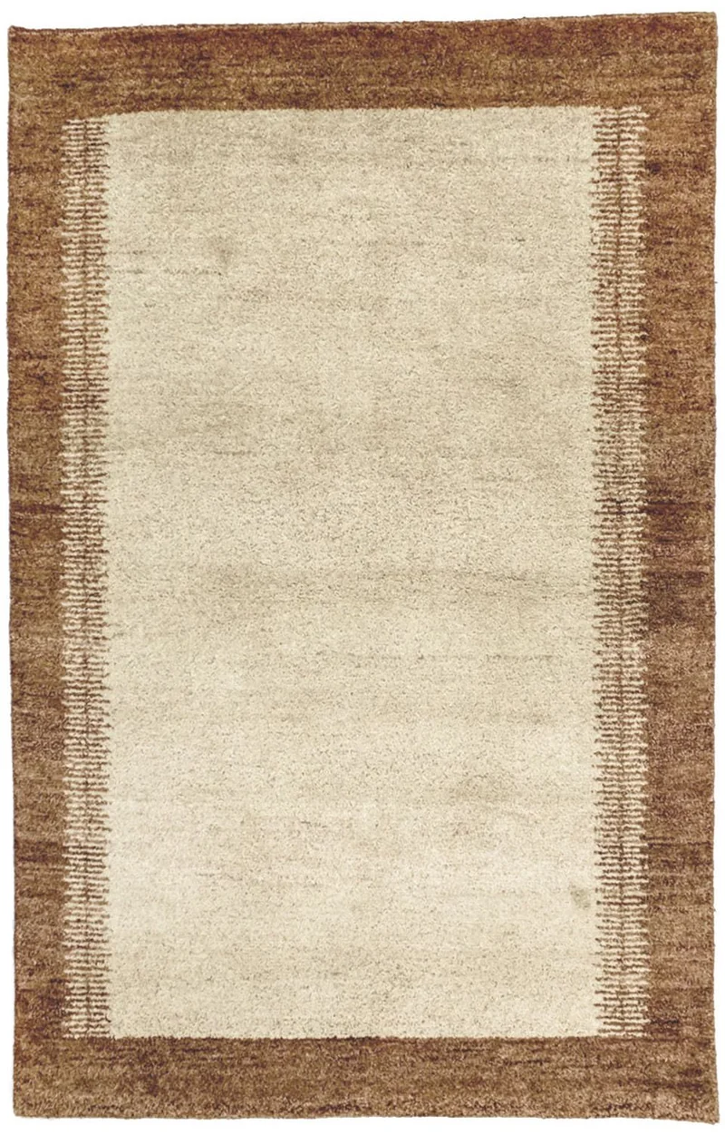 Gabbeh Teppich Indus 110x165cm - Wollteppich - beige