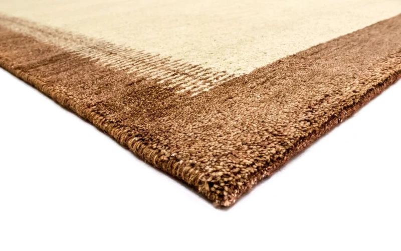 Gabbeh Teppich Indus 110x165cm - Wollteppich - beige