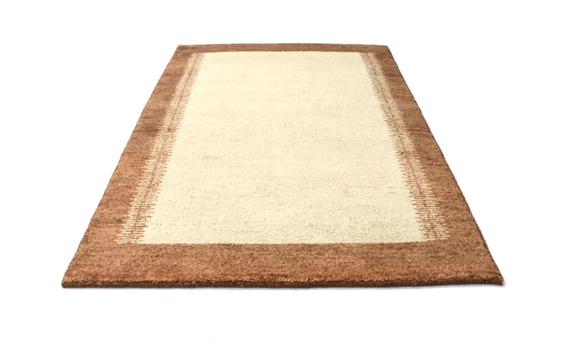Gabbeh Teppich Indus 110x165cm - Wollteppich - beige