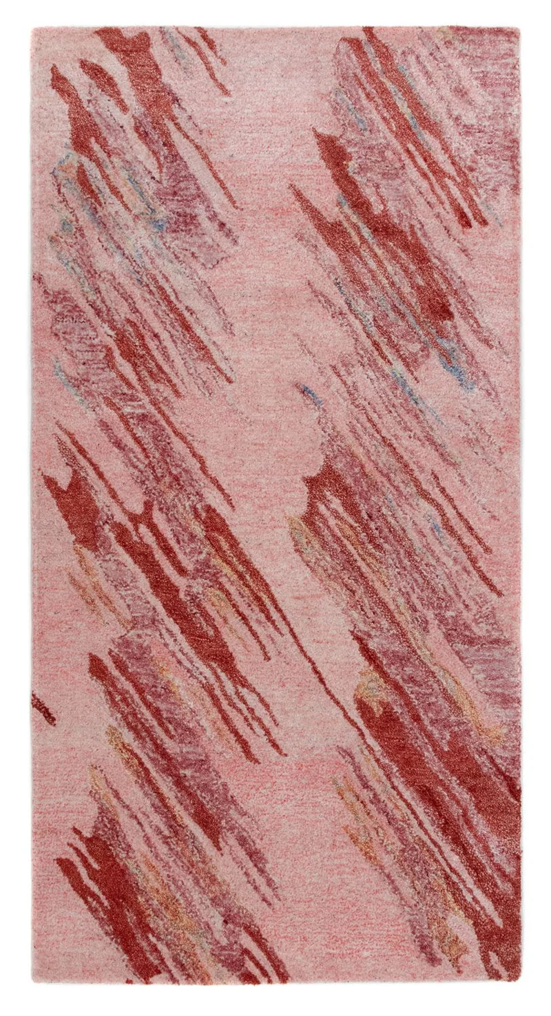 Designer Teppich 70x140cm - rot