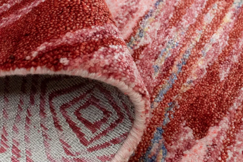 Designer Teppich 70x140cm - rot