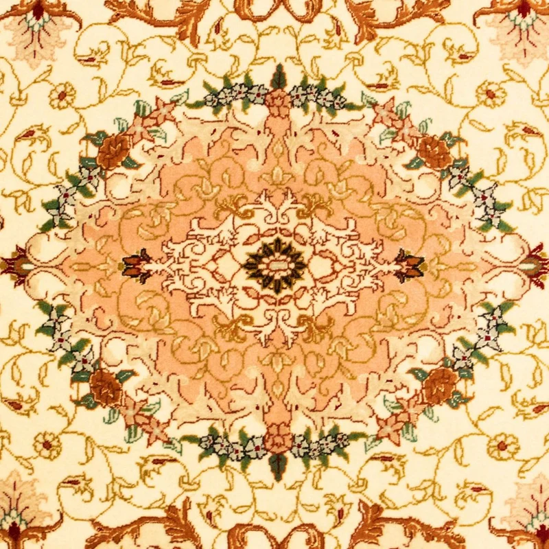 Täbriz - 50 Raj Teppich 98x148cm - Perserteppich - beige