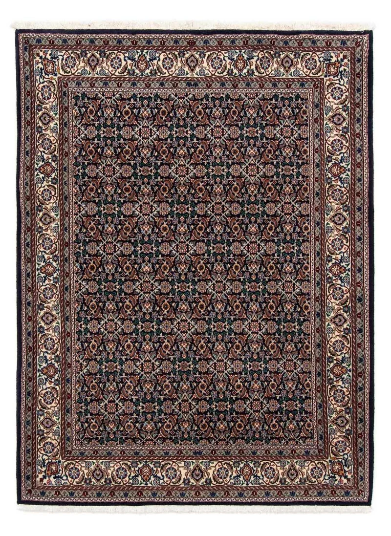 Moud Teppich 148x197cm - Perserteppich - dunkelblau