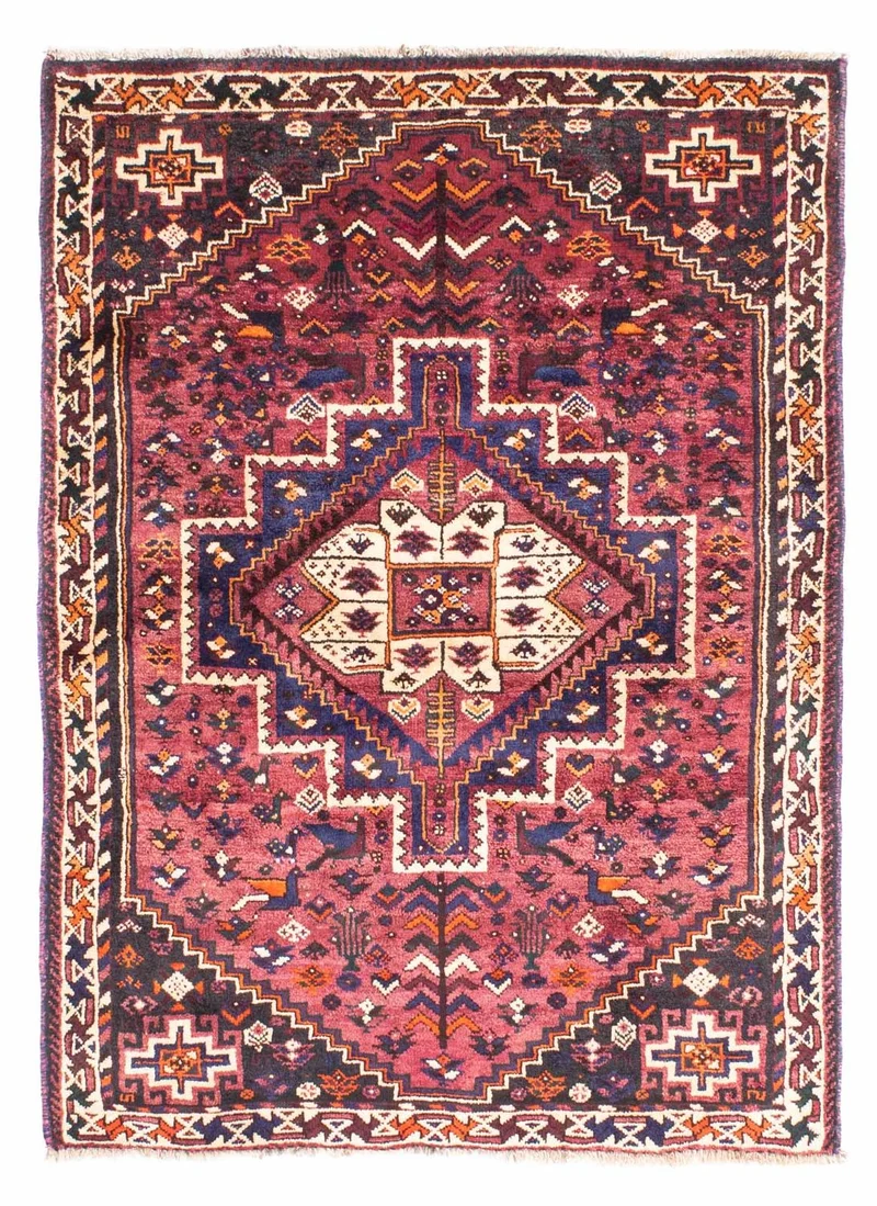 Shiraz Teppich 110x155cm - Perserteppich - fuchsia