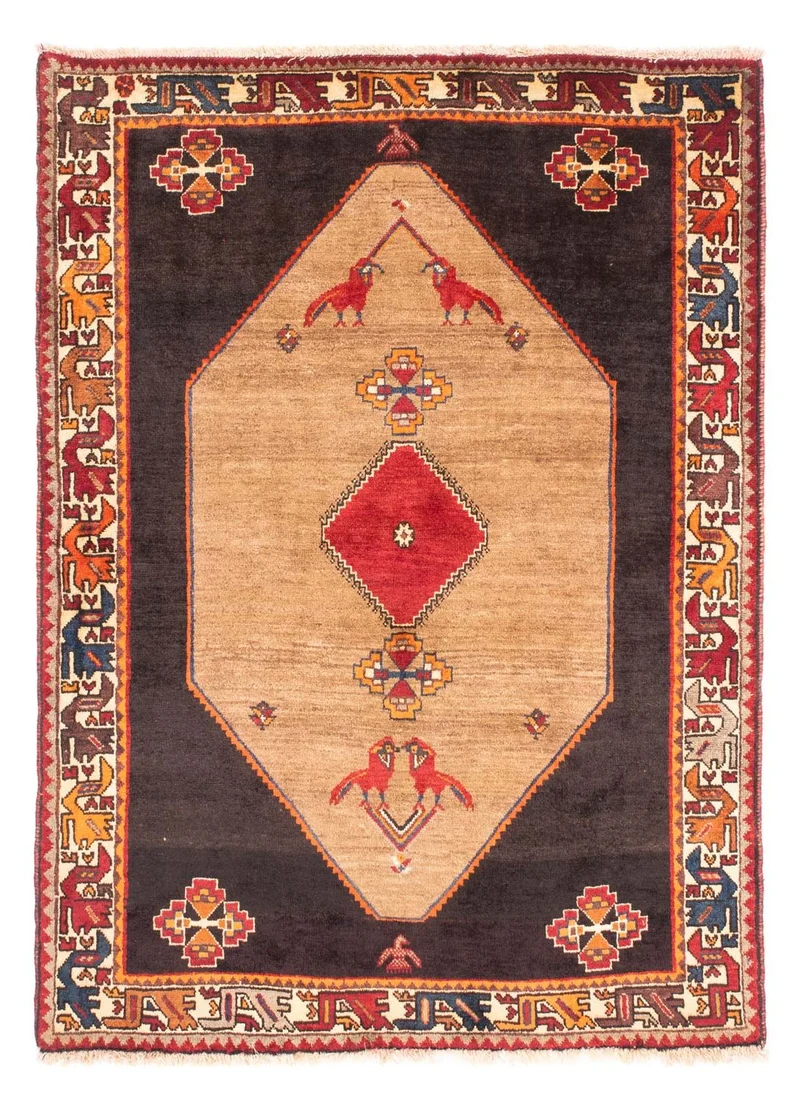 Shiraz Teppich 110x160cm - Perserteppich - braun
