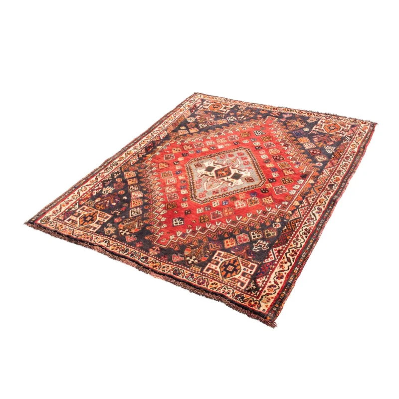 Shiraz Teppich 120x150cm - Perserteppich - dunkelrot