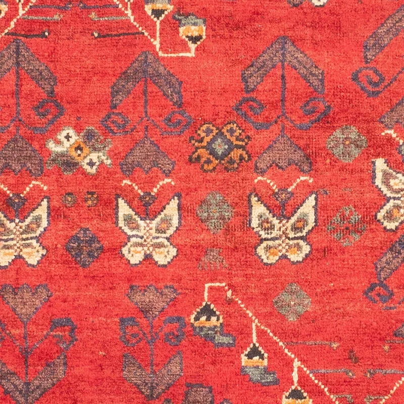 Shiraz Teppich 110x155cm - Perserteppich - dunkelrot