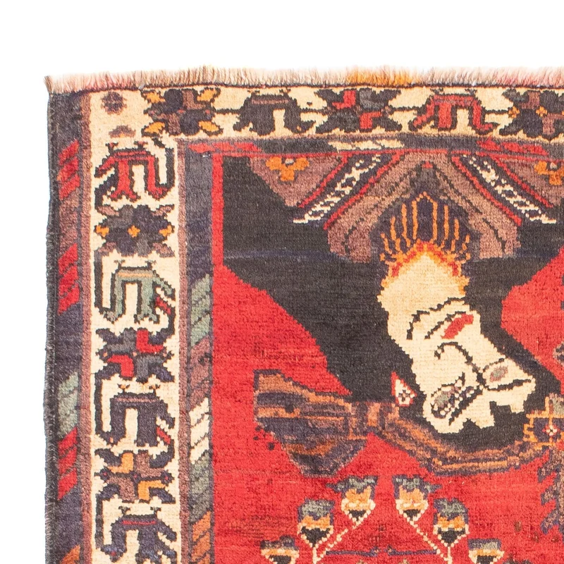 Shiraz Teppich 110x155cm - Perserteppich - dunkelrot