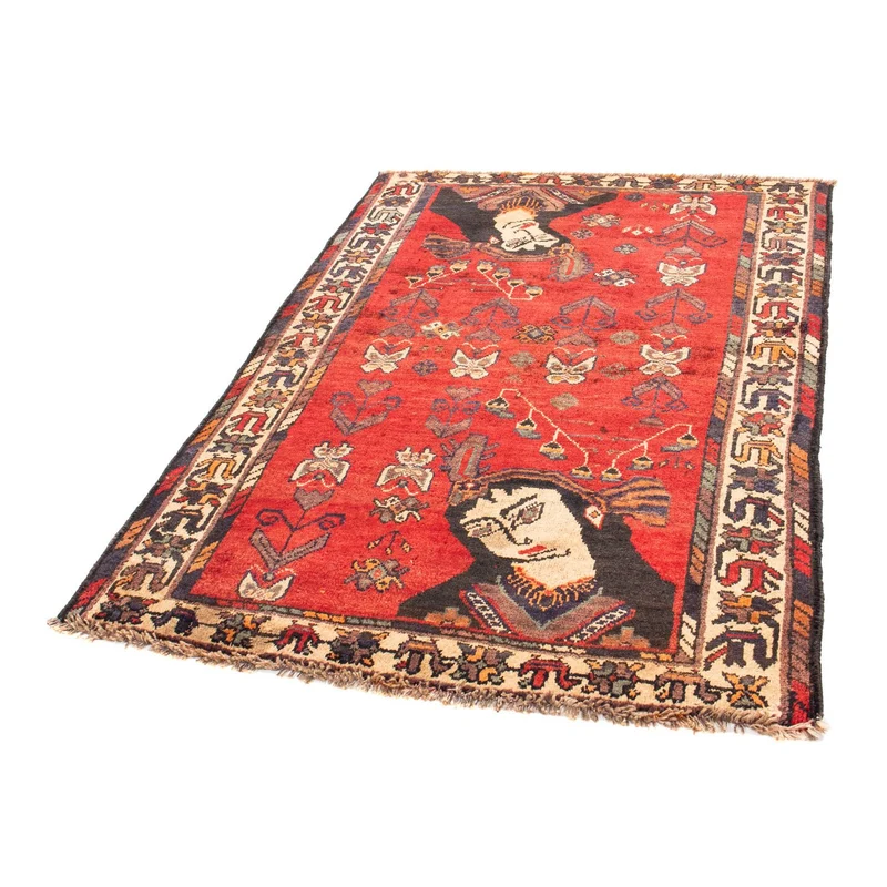 Shiraz Teppich 110x155cm - Perserteppich - dunkelrot