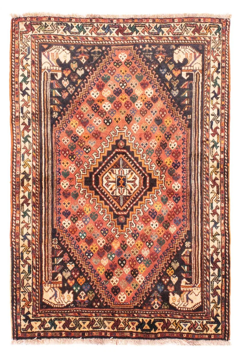 Shiraz Teppich 112x160cm - Perserteppich - hellrot