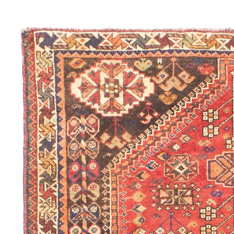 Shiraz Teppich 106x153cm - Perserteppich - dunkelrot