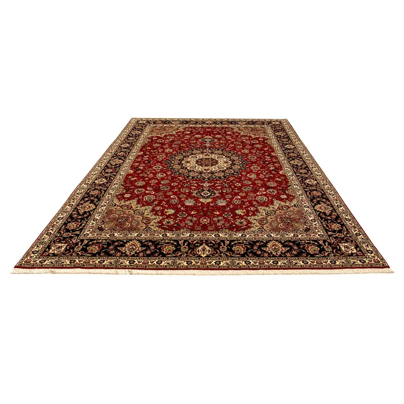 Täbriz - 50 Raj Teppich 250x358cm - Perserteppich - rot