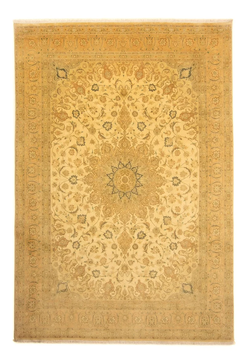 Täbriz - 50 Raj Teppich 250x342cm - Perserteppich - gold