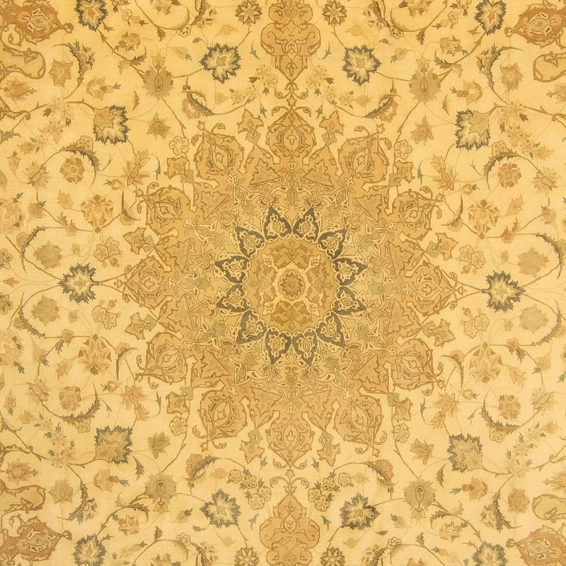 Täbriz - 50 Raj Teppich 250x342cm - Perserteppich - gold