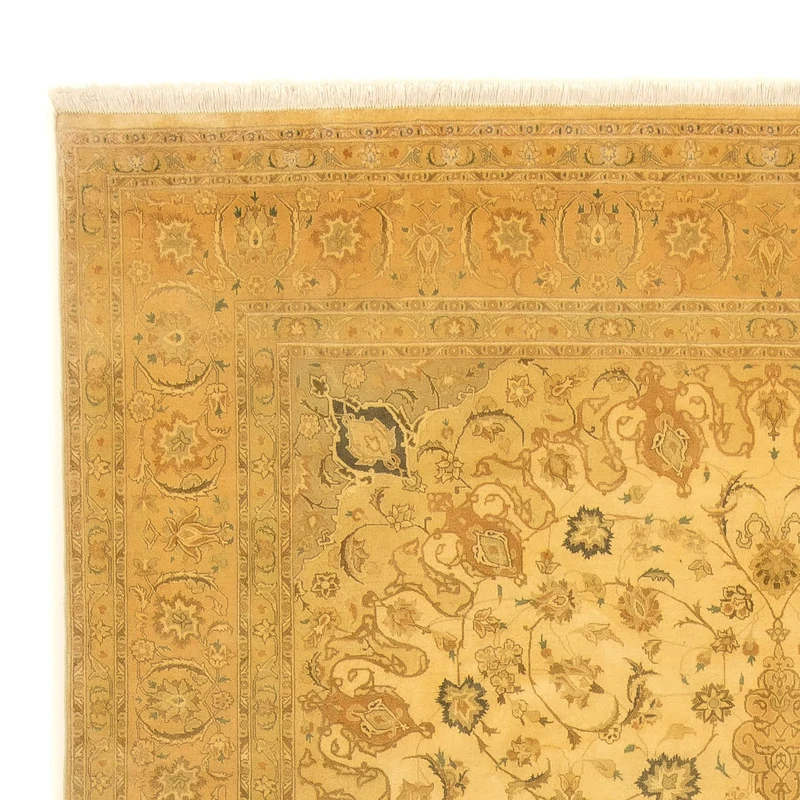 Täbriz - 50 Raj Teppich 250x342cm - Perserteppich - gold