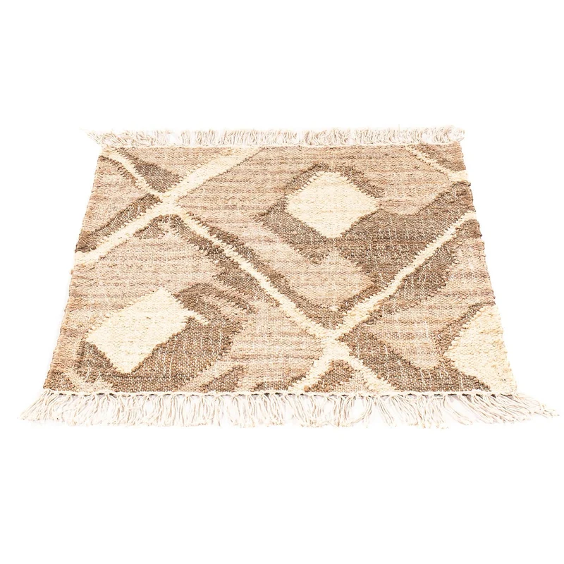 Kelim Modern Teppich 62x63cm - hellbraun