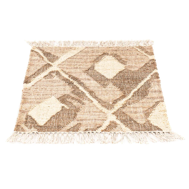 Kelim Modern Teppich 62x63cm - hellbraun