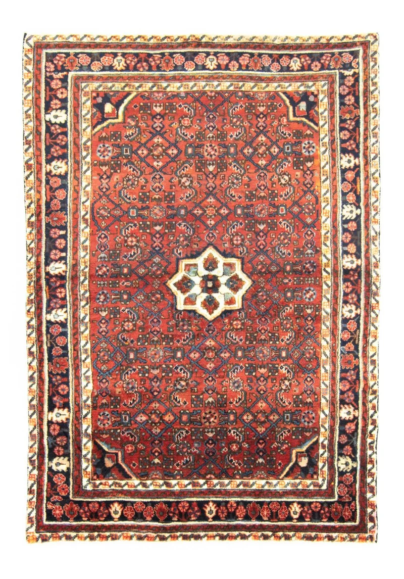 Hamadan Teppich 118x170cm - Perserteppich - rot