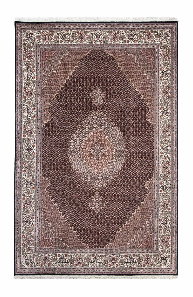 Täbriz Teppich 200x308cm - Perserteppich - dunkelblau