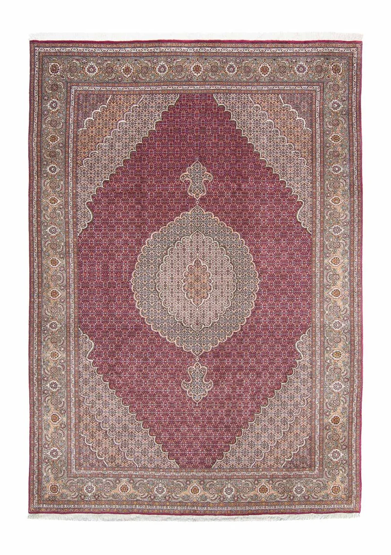 Täbriz Teppich 202x295cm - Perserteppich - rot