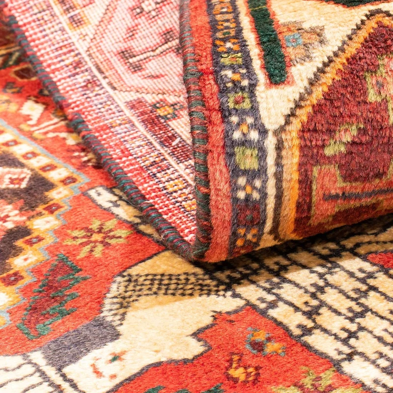 Shiraz Teppich 108x155cm - Perserteppich - dunkelrot