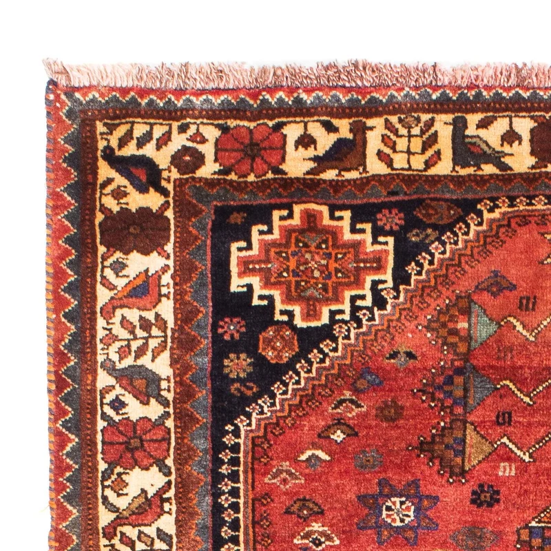 Shiraz Teppich 118x170cm - Perserteppich - dunkelrot