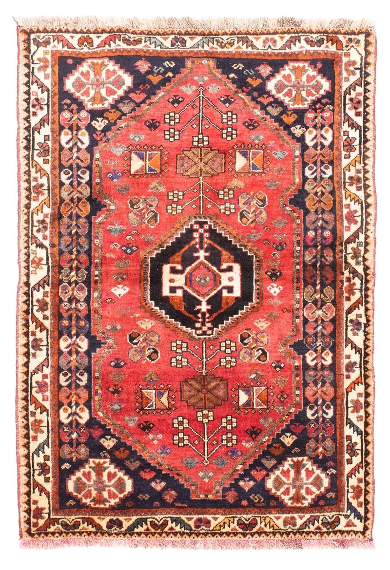 Shiraz Teppich 110x160cm - Perserteppich - rot