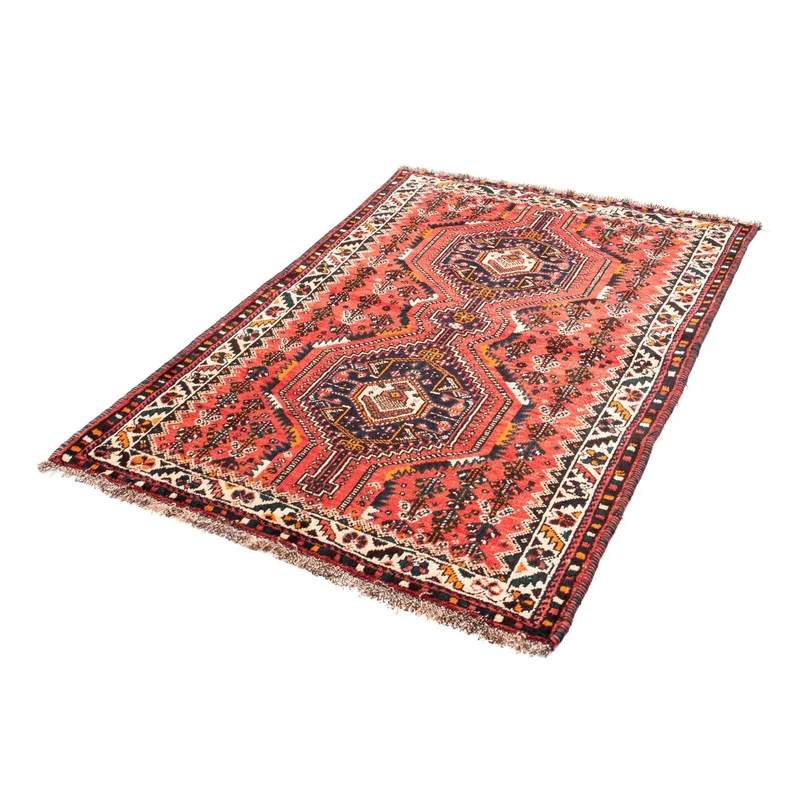 Shiraz Teppich 110x160cm - Perserteppich - hellrot