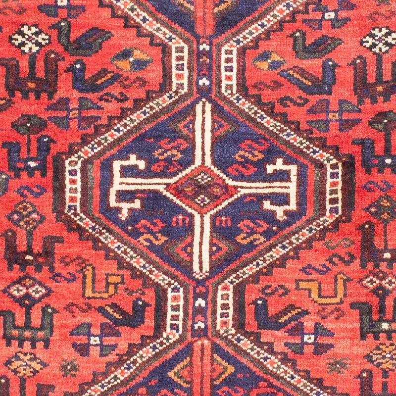 Shiraz Teppich 110x162cm - Perserteppich - hellrot