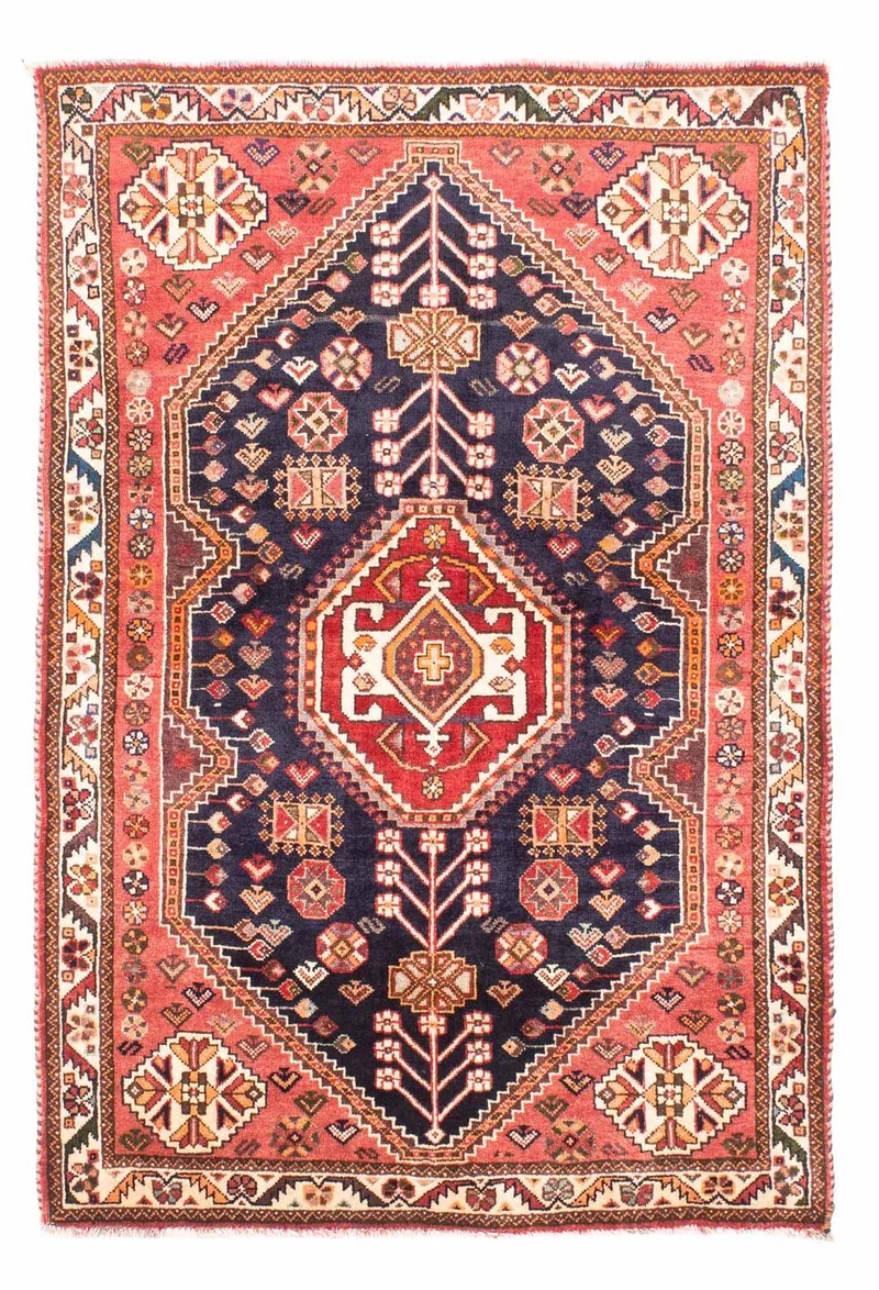 Ghashghai Teppich 105x160cm - Perserteppich - dunkelblau