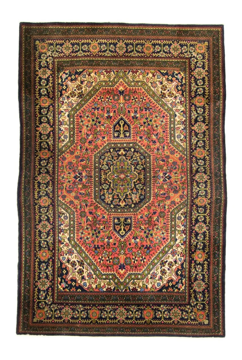 Ghom Teppich 107x163cm - Perserteppich - hellrot