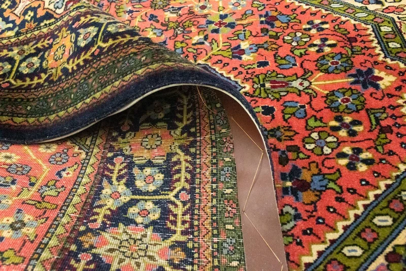Ghom Teppich 107x163cm - Perserteppich - hellrot