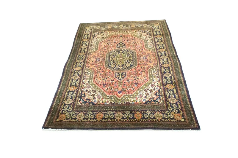 Ghom Teppich 107x163cm - Perserteppich - hellrot