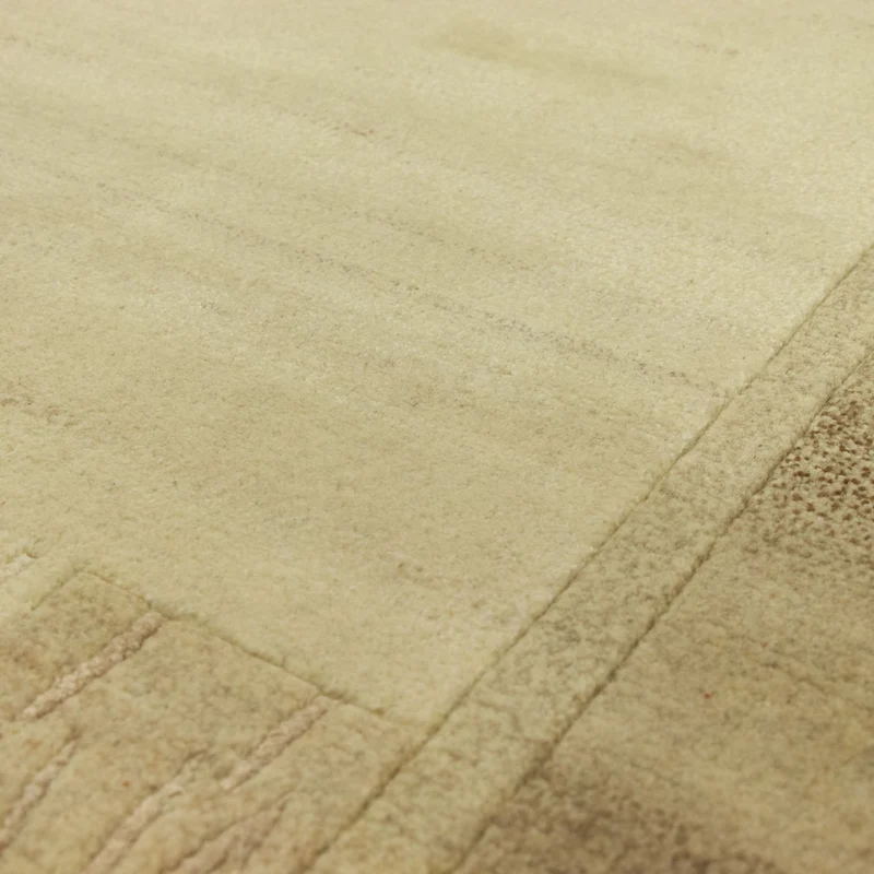 Nepal Teppich 92x158cm - Wollteppich - beige