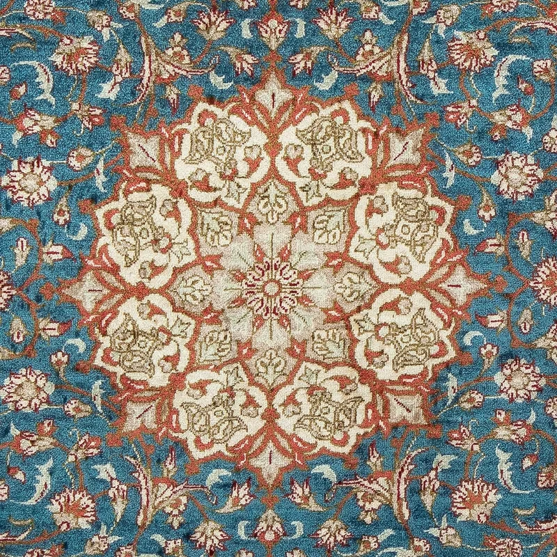 Perserteppich - Ghom 58 x 94 cm - blau