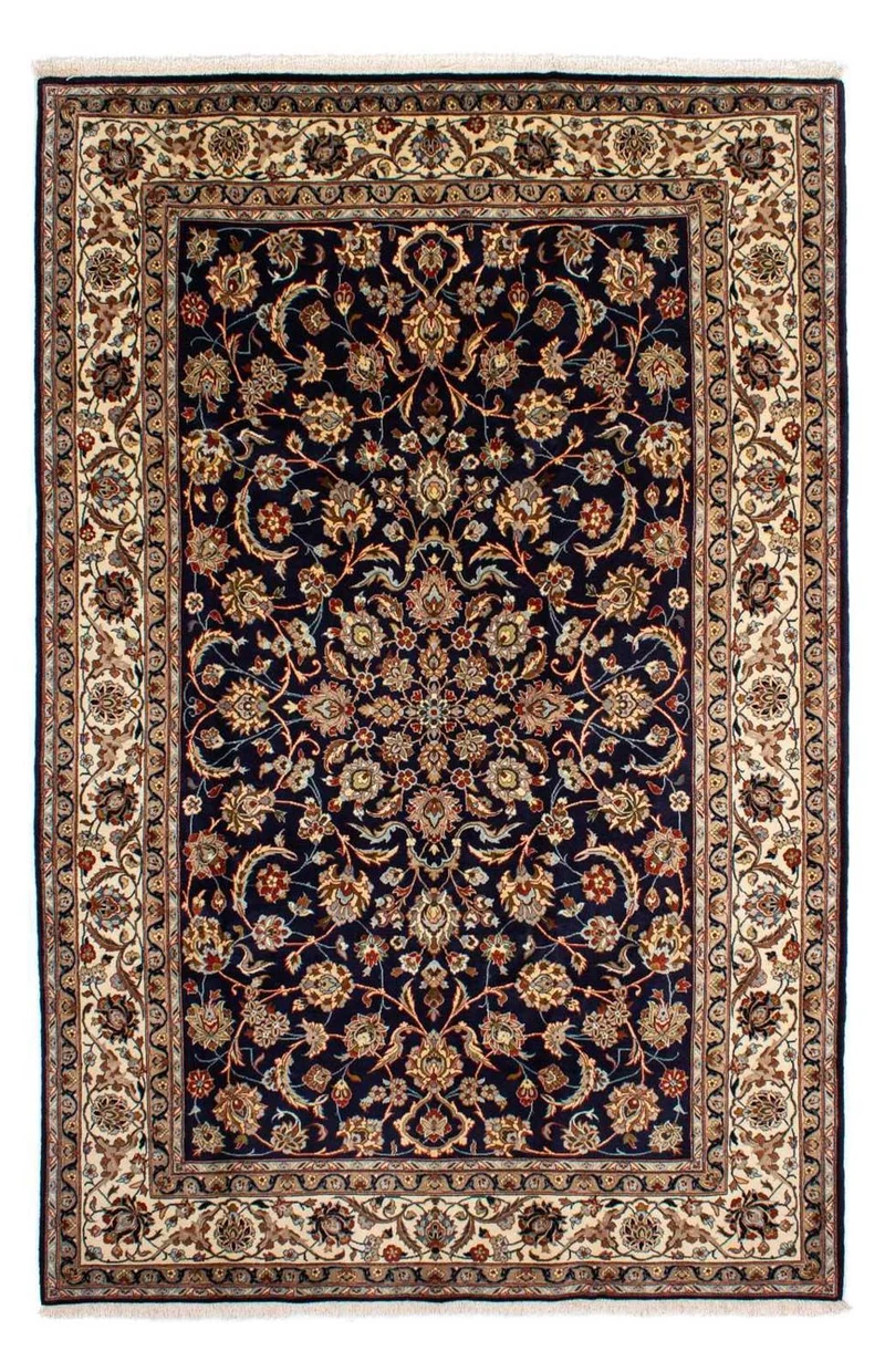 Maschad Teppich 200x300cm - Perserteppich - dunkelblau