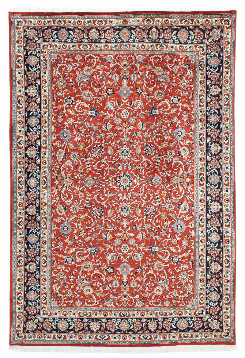 Maschad Teppich 200x298cm - Perserteppich - rot