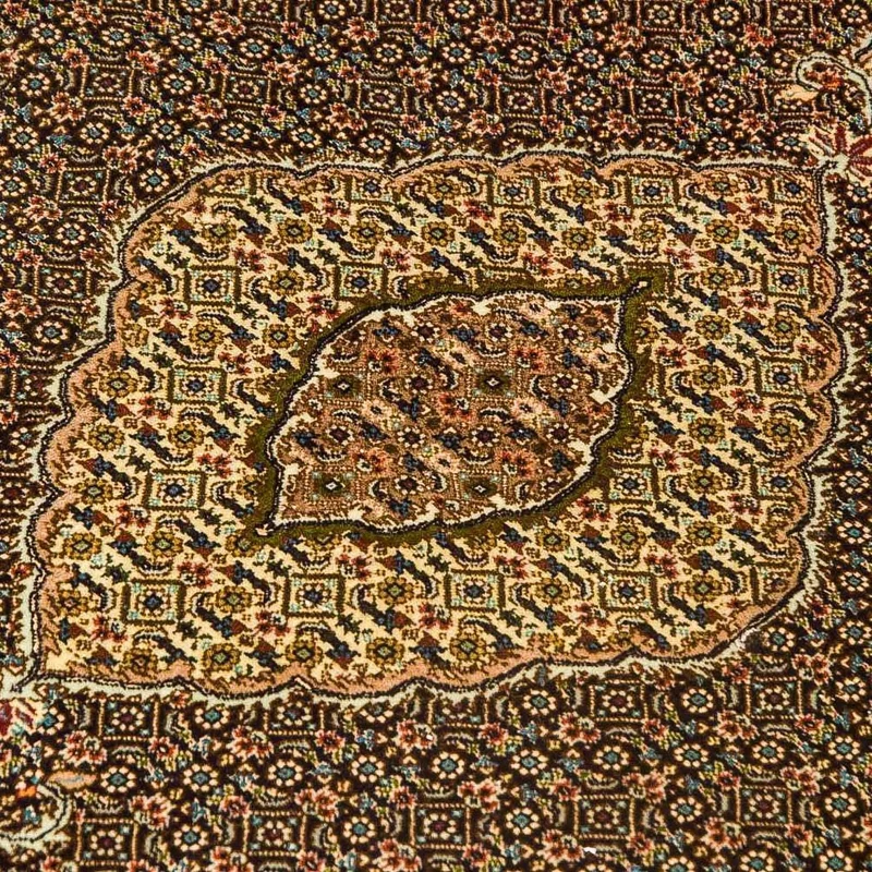 Täbriz - 50 Raj Teppich 102x155cm - Perserteppich - blau