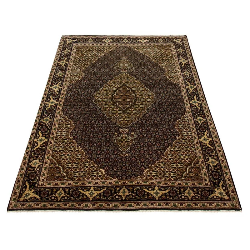 Täbriz - 50 Raj Teppich 102x155cm - Perserteppich - blau
