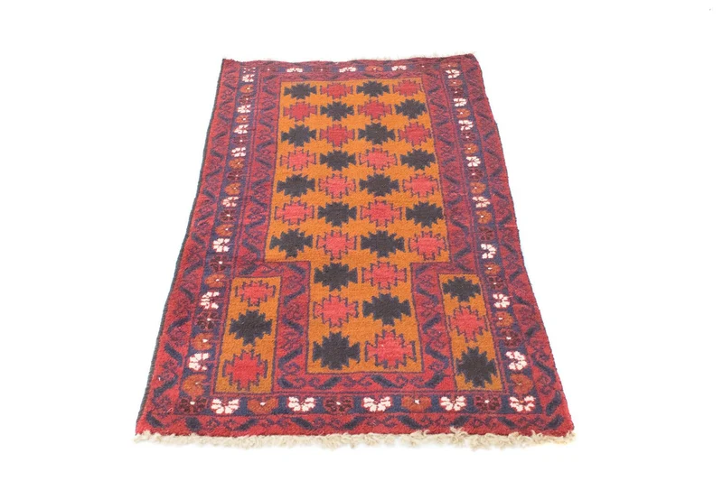 Belutsch Teppich 77x126cm - Orientteppich - orange