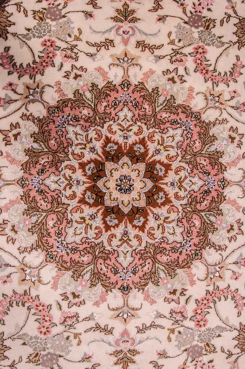Täbriz - 40 Raj Teppich 200x298cm - Perserteppich - rosa