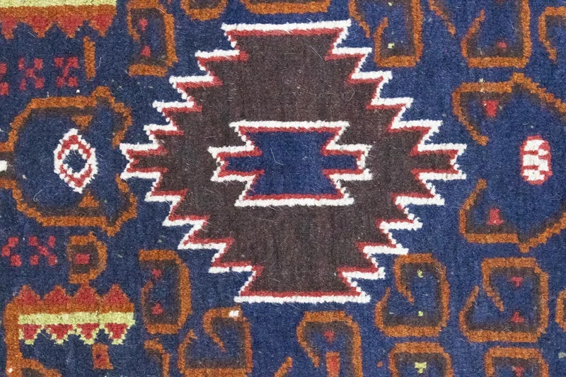 Belutsch Teppich 76x136cm - Orientteppich - blau