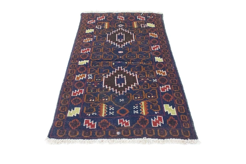 Belutsch Teppich 76x136cm - Orientteppich - blau