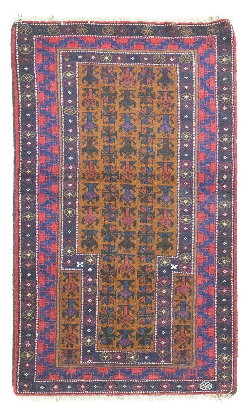 Belutsch Teppich 76x140cm - Orientteppich - blau