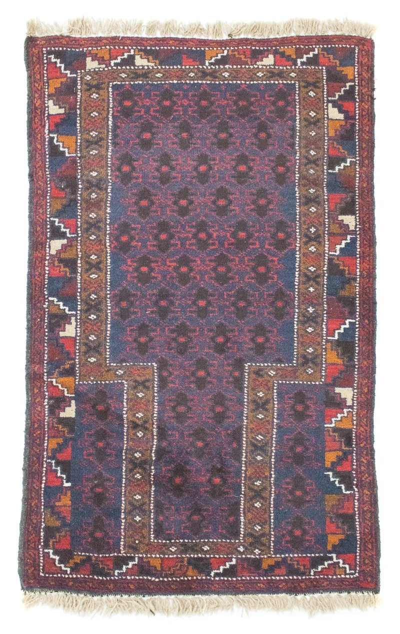 Belutsch Teppich 79x130cm - Orientteppich - blau
