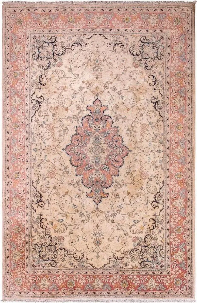Täbriz - 40 Raj Teppich 199x300cm - Perserteppich - rosa
