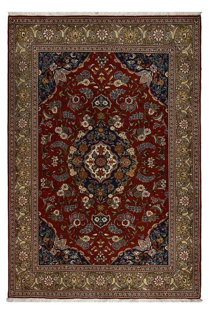 Golpayegan Teppich 198x285cm - Perserteppich - dunkelrot